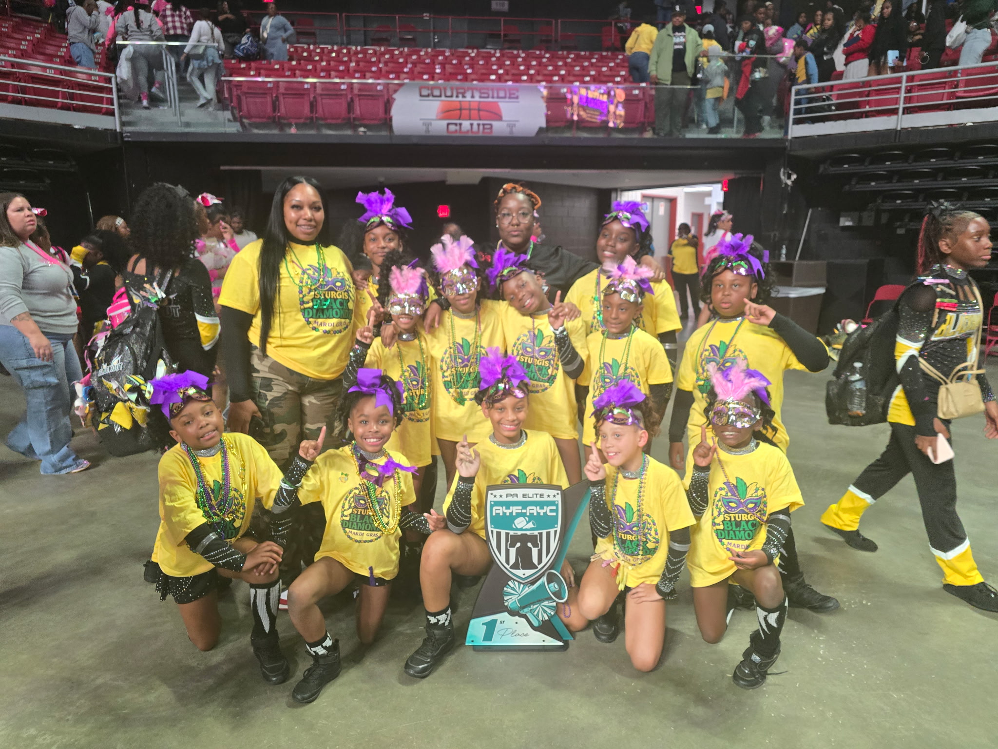 Black Diamonds Mardi Gras champions team photo