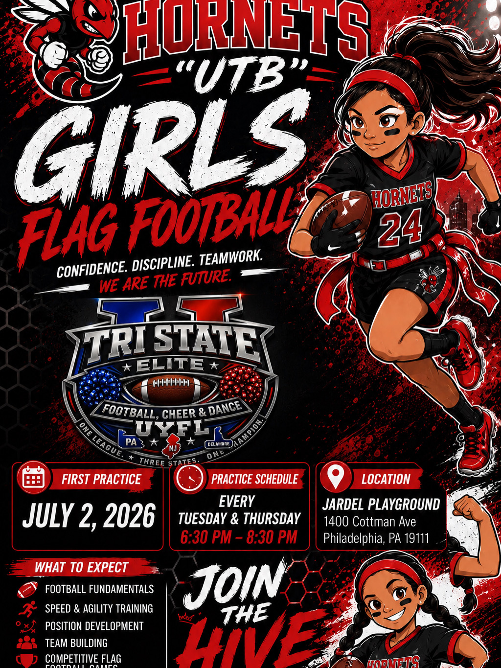 Hornets UTB Girls Flag Football