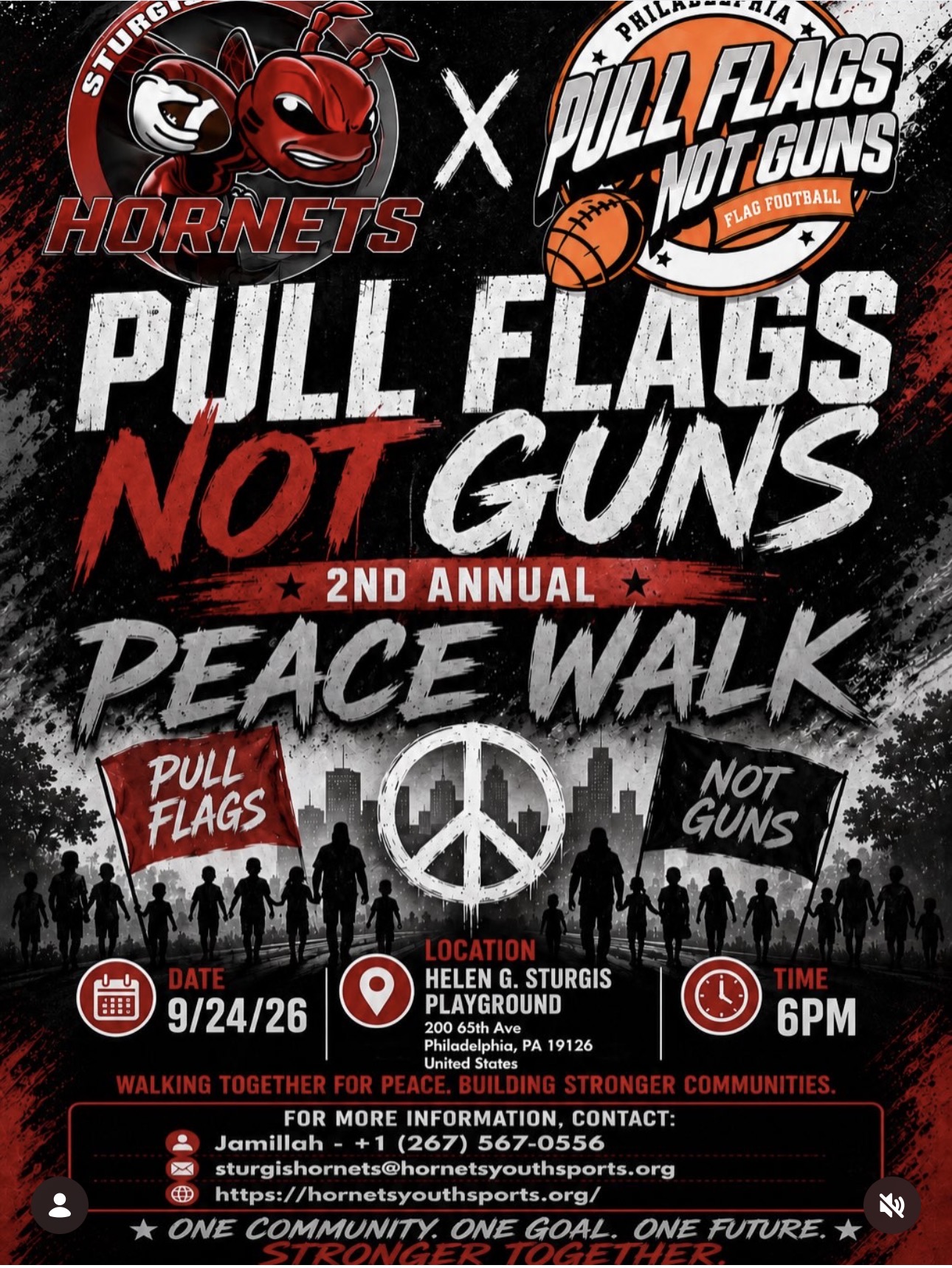 Sturgis Hornets 2nd Annual Peace Walk - Pull Flags Not Guns