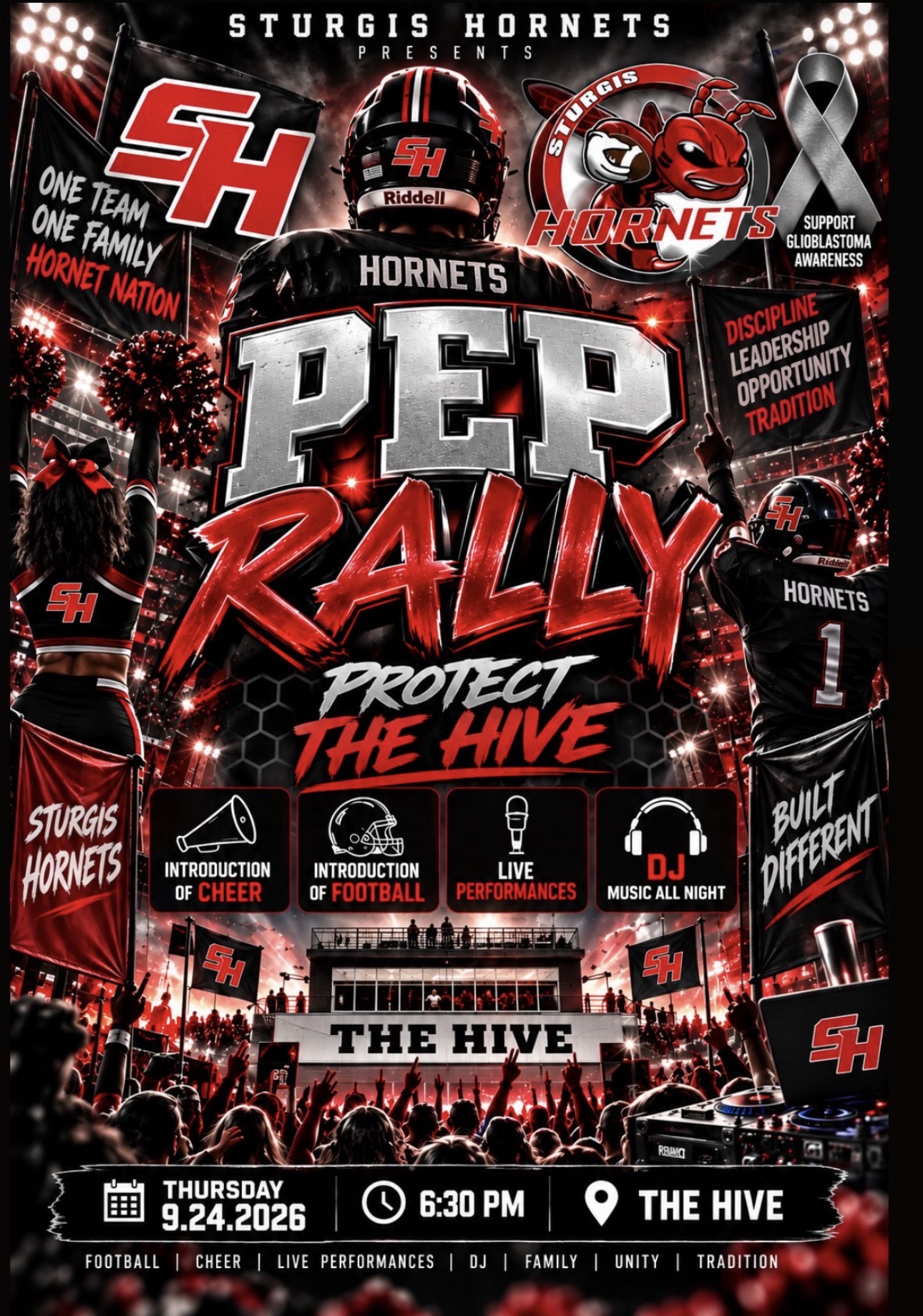 Sturgis Hornets Homecoming 2026 Pep Rally - Protect The Hive